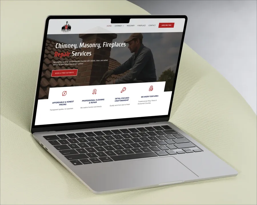 Chimney & masonry website — OS Group · Seattle